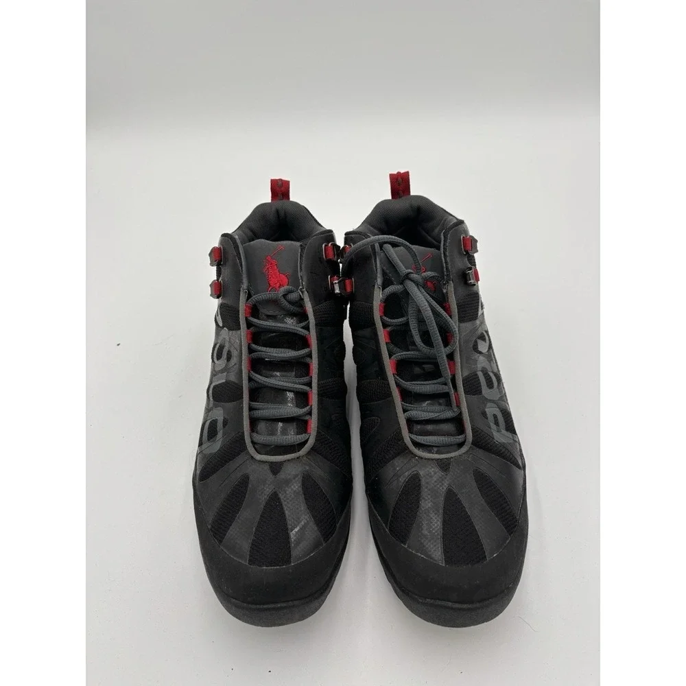 Polo Ralph Lauren Black Spielman Trail Shoes Hiking Ankle Shoes Mens 10.5